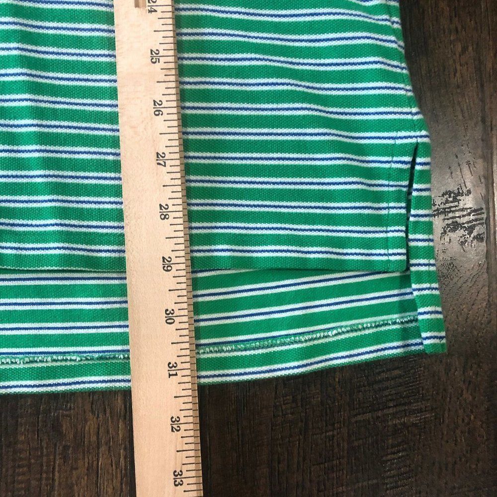 Vintage 90s Ralph Lauren Polo Jeans Mens XL USA Flag Weathered Pique Shirt Green - Picture 8 of 12